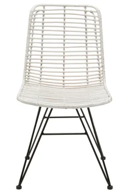 Faktorei Gartenmöbel|Gartenmöbel-Rattan-Stuhl mit Metall Gestell