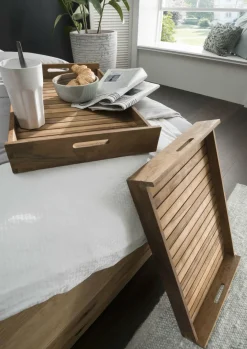 Faktorei Tabletts|Tabletts-Teakholz Tablett-Set 2-tlg
