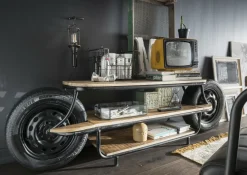 Faktorei Regale-TV-Board Roadtrip mit 2 Rädern Vintage