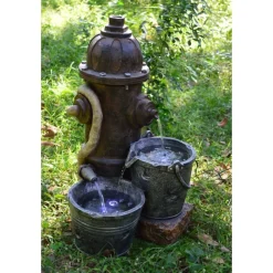 Garden Pleasure Brunnen|Gartendekoration-Garten-Brunnen HERMES in Stein-Optik
