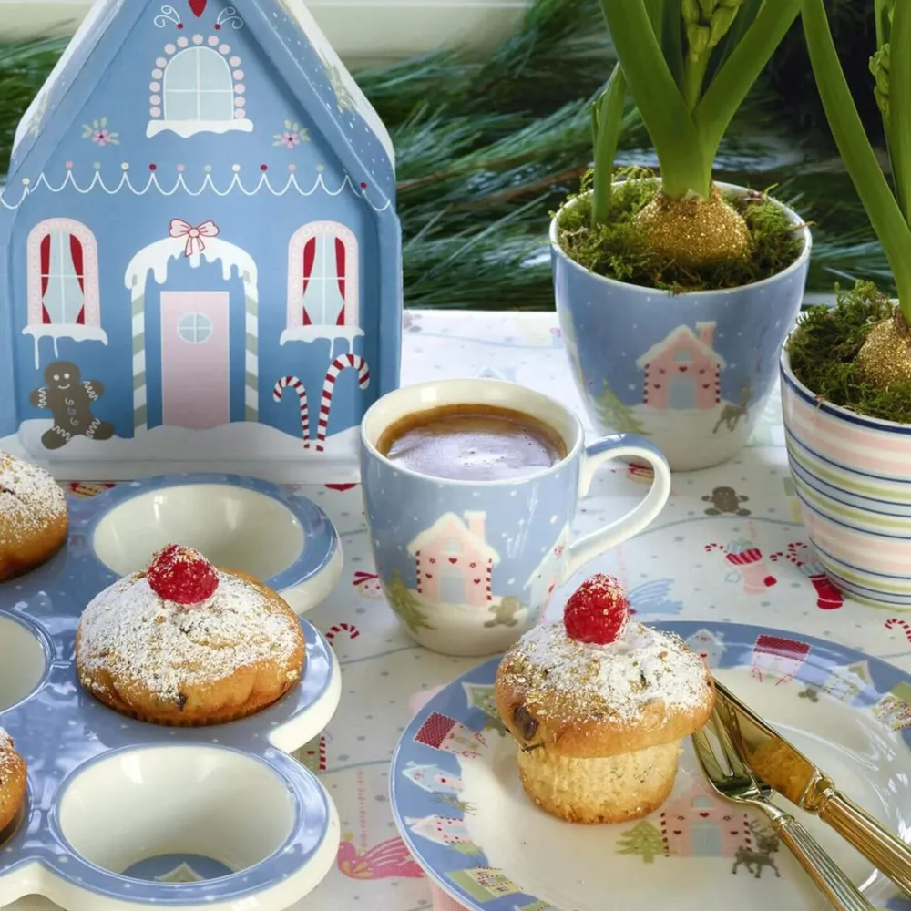 GreenGate Küchenutensilien|Geschirr & Tischdeko Skandinavisch-Muffin-Backform Laura Christmas