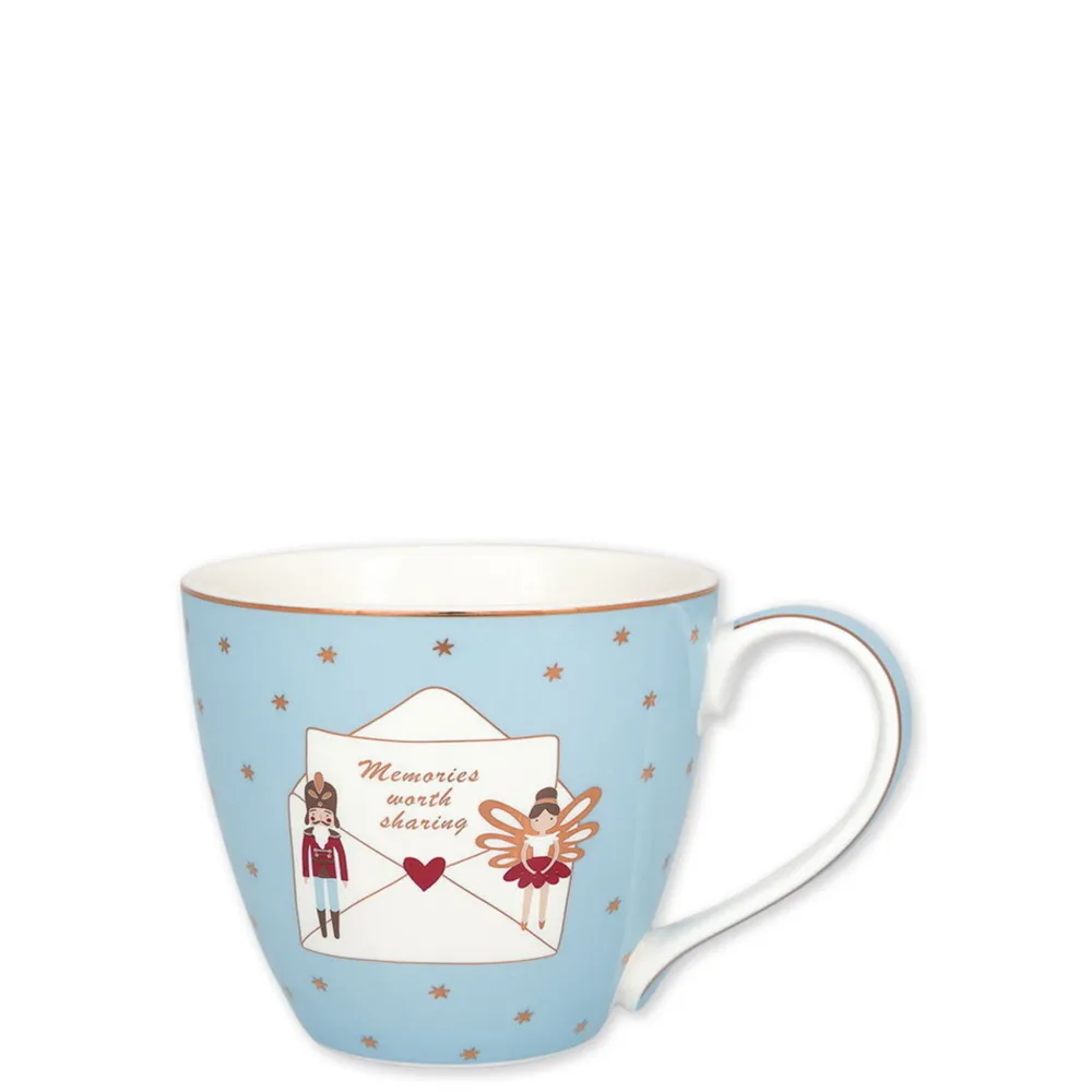 GreenGate Weihnachtsdeko|Becher, Tassen & Cups-Mug Xmas Letter pale blue