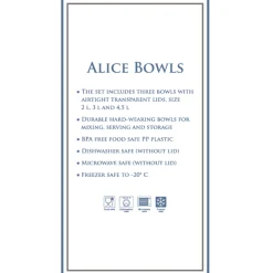 GreenGate Schüsseln & Schalen|Geschirr & Tischdeko Skandinavisch-Schüssel 3er Set Alice aus Kunststoff