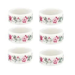 GreenGate Servietten & Serviettenhalter|Geschirr & Tischdeko Skandinavisch-Serviettenringe Leonora 6er Set