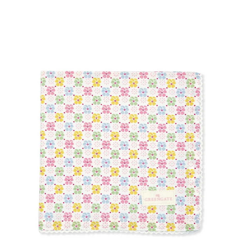 GreenGate Servietten & Serviettenhalter|Geschirr & Tischdeko Skandinavisch-Stoffserviette mit Spitze Edie White