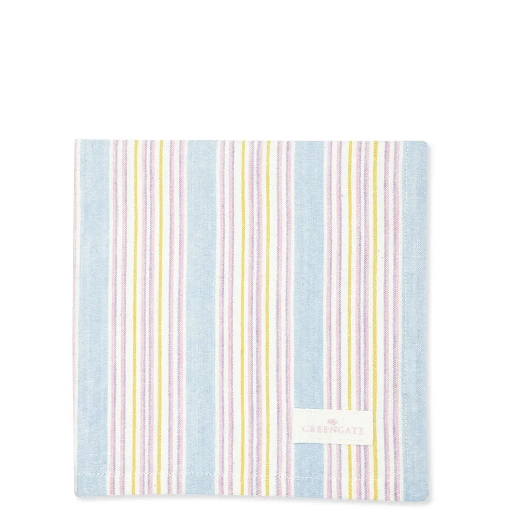 GreenGate Servietten & Serviettenhalter|Geschirr & Tischdeko Skandinavisch-Stoffserviette Nera pale blue