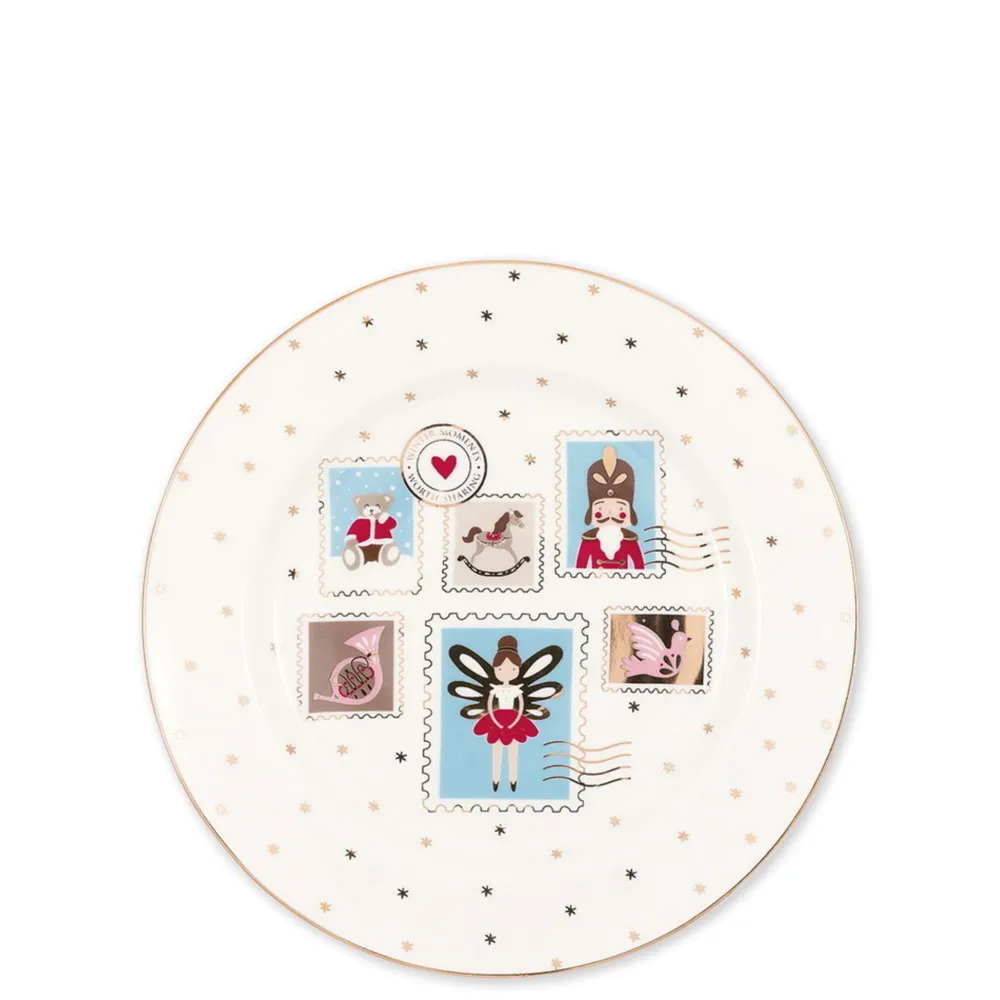GreenGate Teller|Geschirr & Tischdeko Skandinavisch-Teller Xmas Letter white