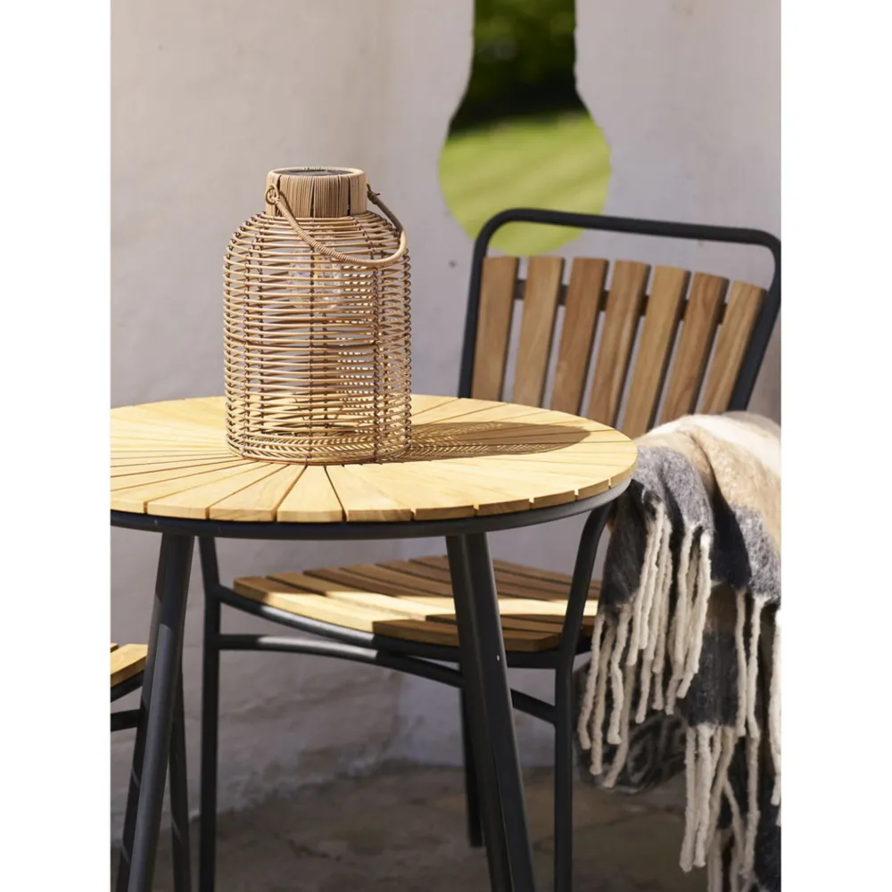 House Nordic Laternen Für Garten Und Outdoor|Tischlampen-Brentford Garten Lampe mit Solar, Polyrattan