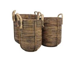 HSM Collection Körbe-Korbset Kika Rattan 3er