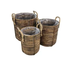 HSM Collection Körbe-Korbset Kika Rattan 3er