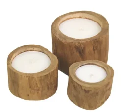 HSM Collection Kerzen-Naturholz Kerze Teak