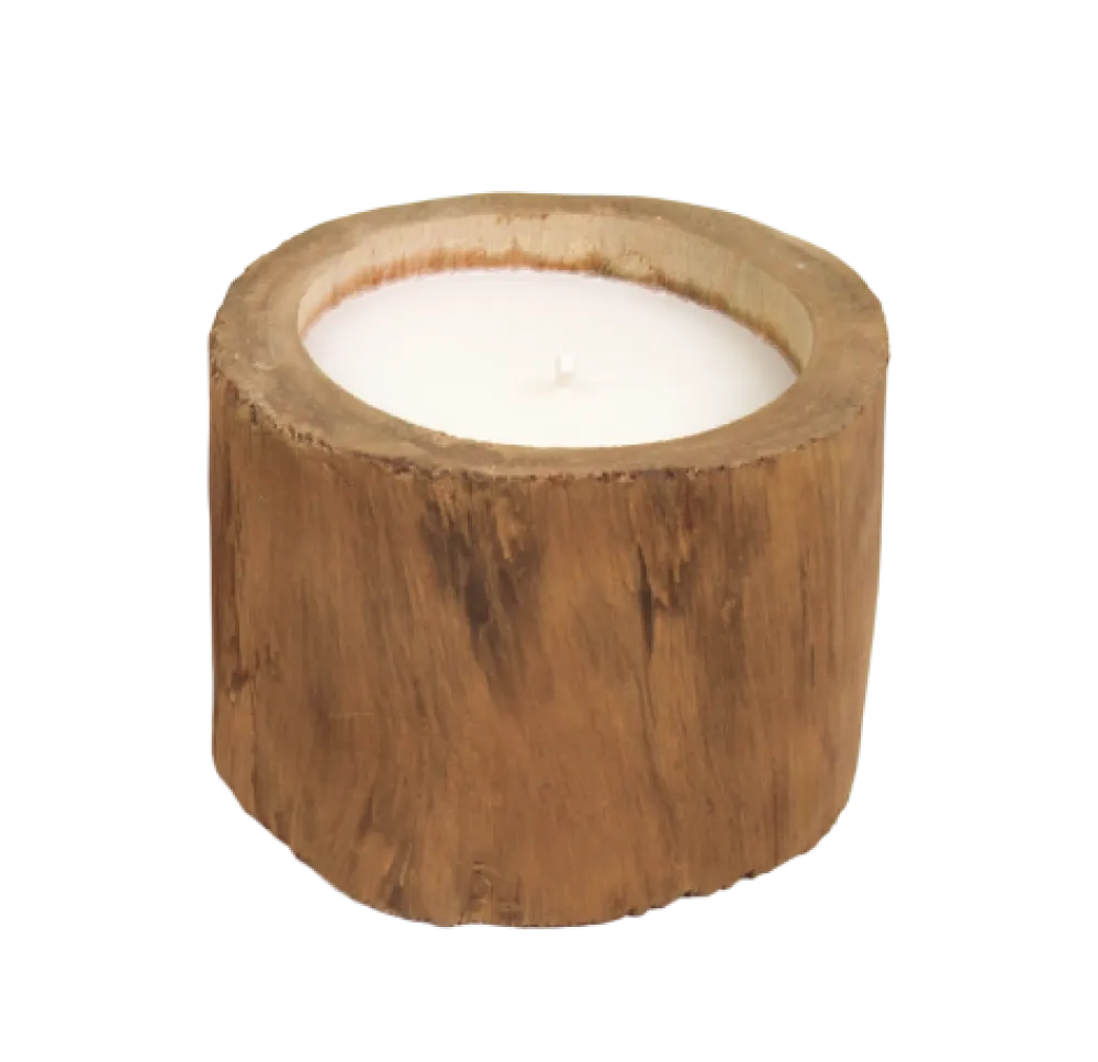 HSM Collection Kerzen-Naturholz Kerze Teak