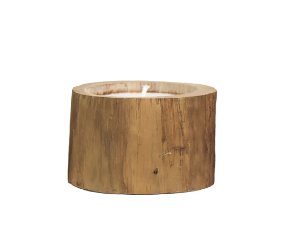 HSM Collection Kerzen-Naturholz Kerze Teak