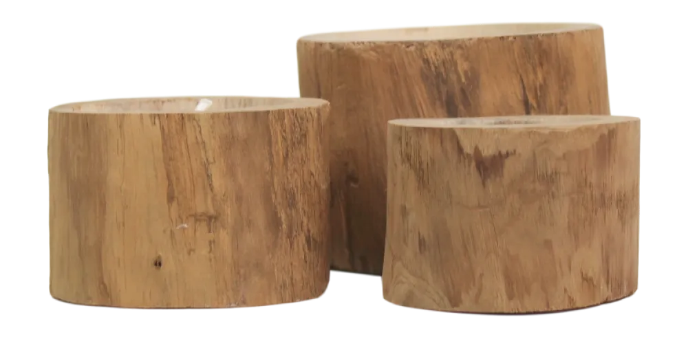HSM Collection Kerzen-Naturholz Kerze Teak