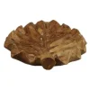 HSM Collection Dekoschalen-Obstschale Leaf Teakholz