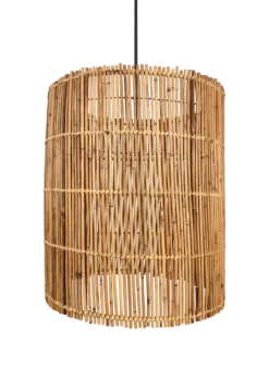 HSM Collection Deckenlampen-Pendelleuchte Rattan