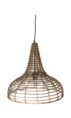 HSM Collection Deckenlampen-Pendelleuchte Rattan Natur