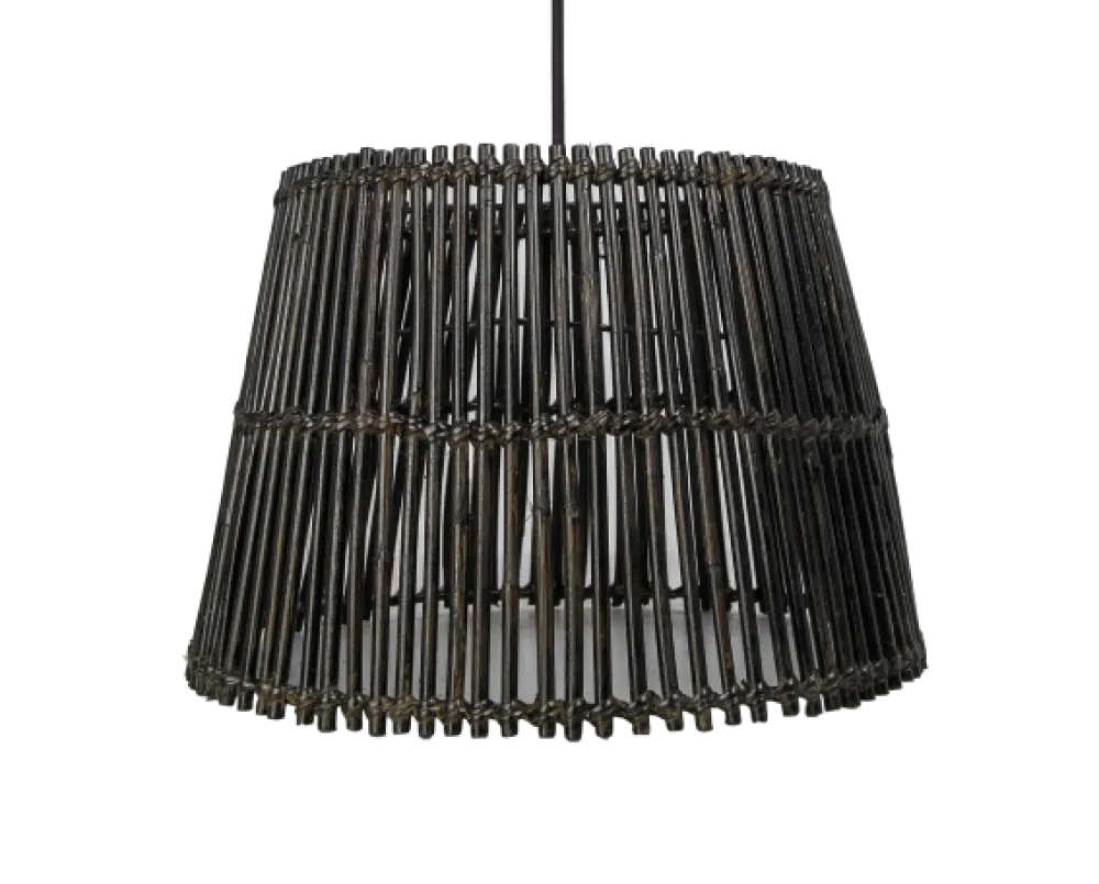 HSM Collection Deckenlampen-Pendelleuchte Rattan Black Wash