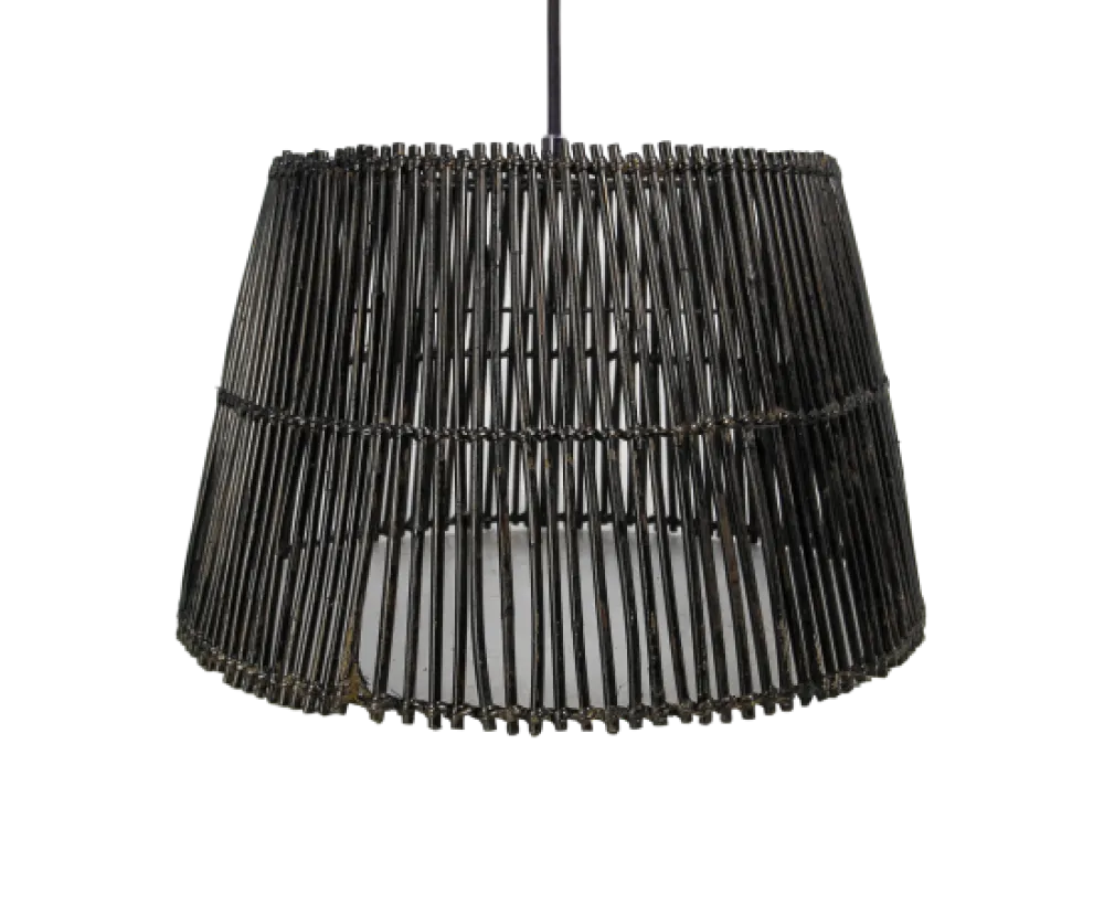 HSM Collection Deckenlampen-Pendelleuchte Rattan Black Wash