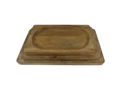 HSM Collection Servierplatten & Bretter|Geschirr & Tischdeko Skandinavisch-Servierbretter Natural Mangoholz 3er-Set