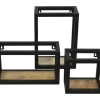 HSM Collection Wandregale-Wandregal Levels aus Mangoholz und Eisen