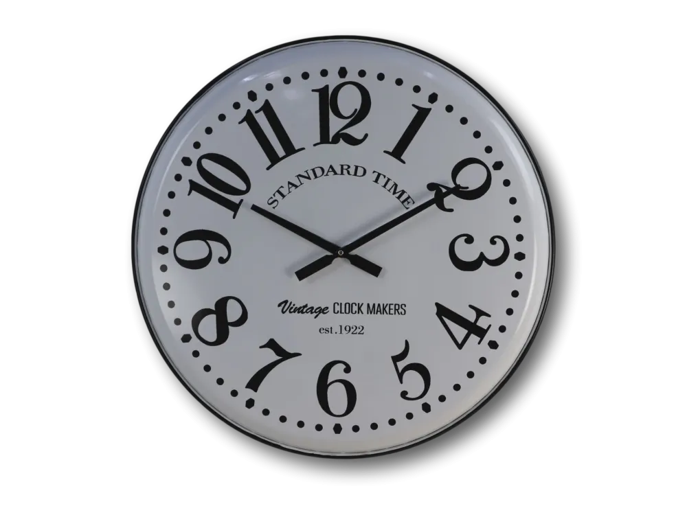 HSM Collection Uhren-Wanduhr Roman weiß