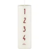 IB Laursen Weihnachtsdeko|Weihnachts- & Adventskerzen-Adventkerze 1-4 weiß mit Zahlen