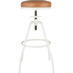 IB Laursen Hocker & Poufs-Barhocker höhenverstellbar Kunstledersitz und Metallgestell