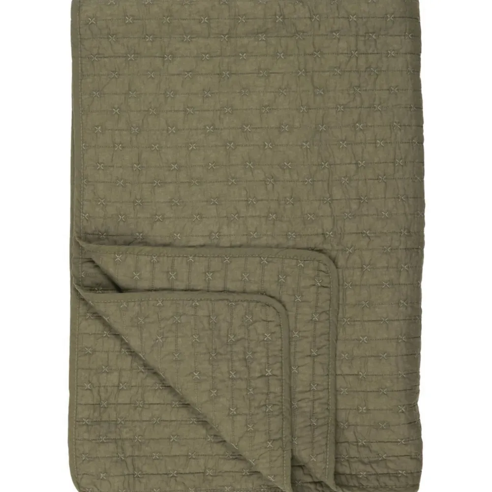IB Laursen Quilts & Bettwäsche|Decken & Plaids-Baumwoll-Quilt mit Kreuzstichen