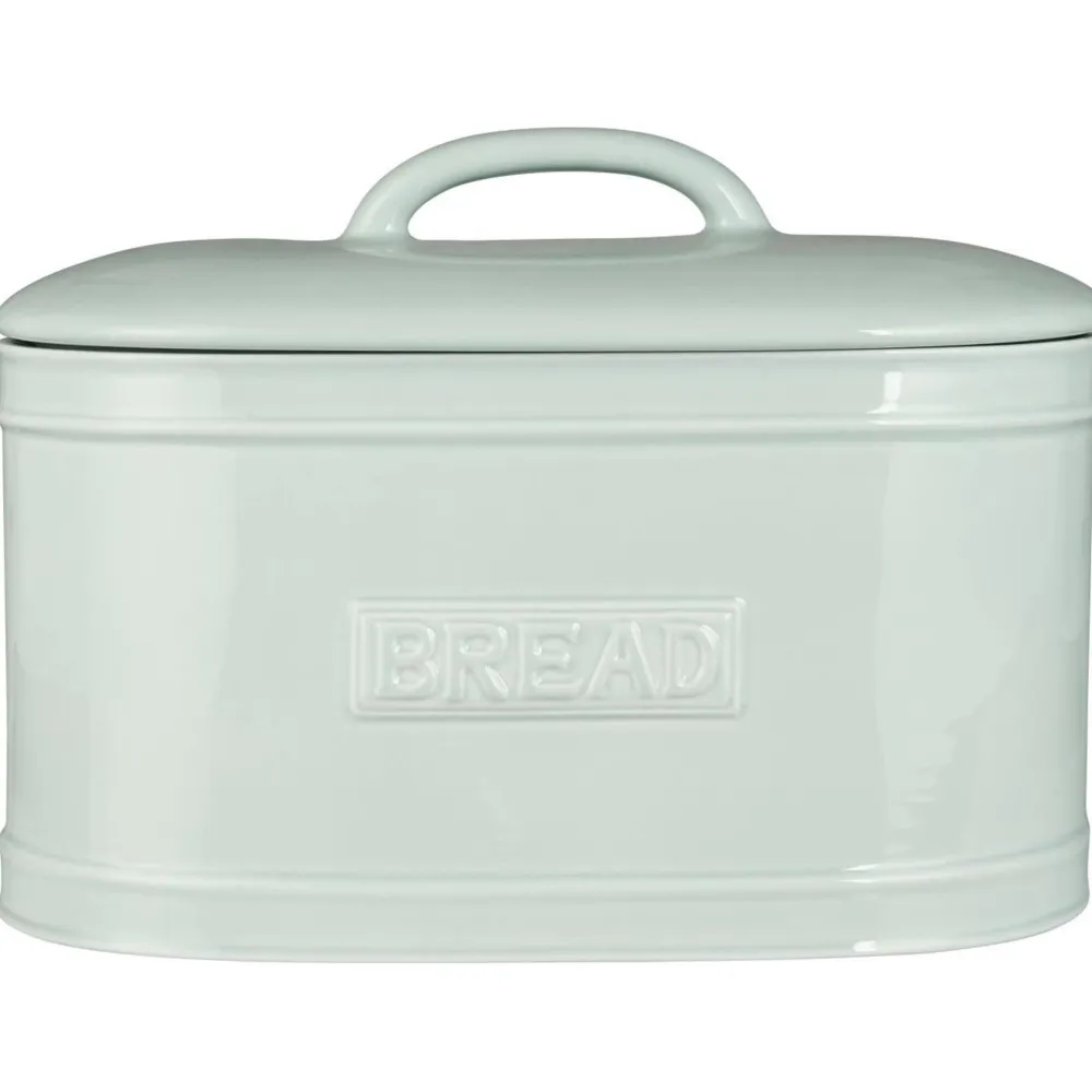 IB Laursen Küchenaufbewahrung|Brot- & Obstkörbe-Brotkasten Brotbox oval aus Keramik