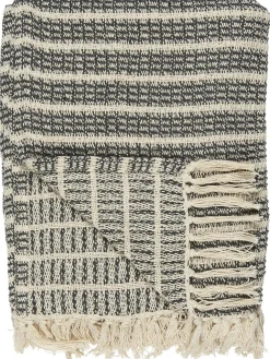 IB Laursen Garten-Textilien|Decken & Plaids-Decke mit Streifenmuster und Fransen
