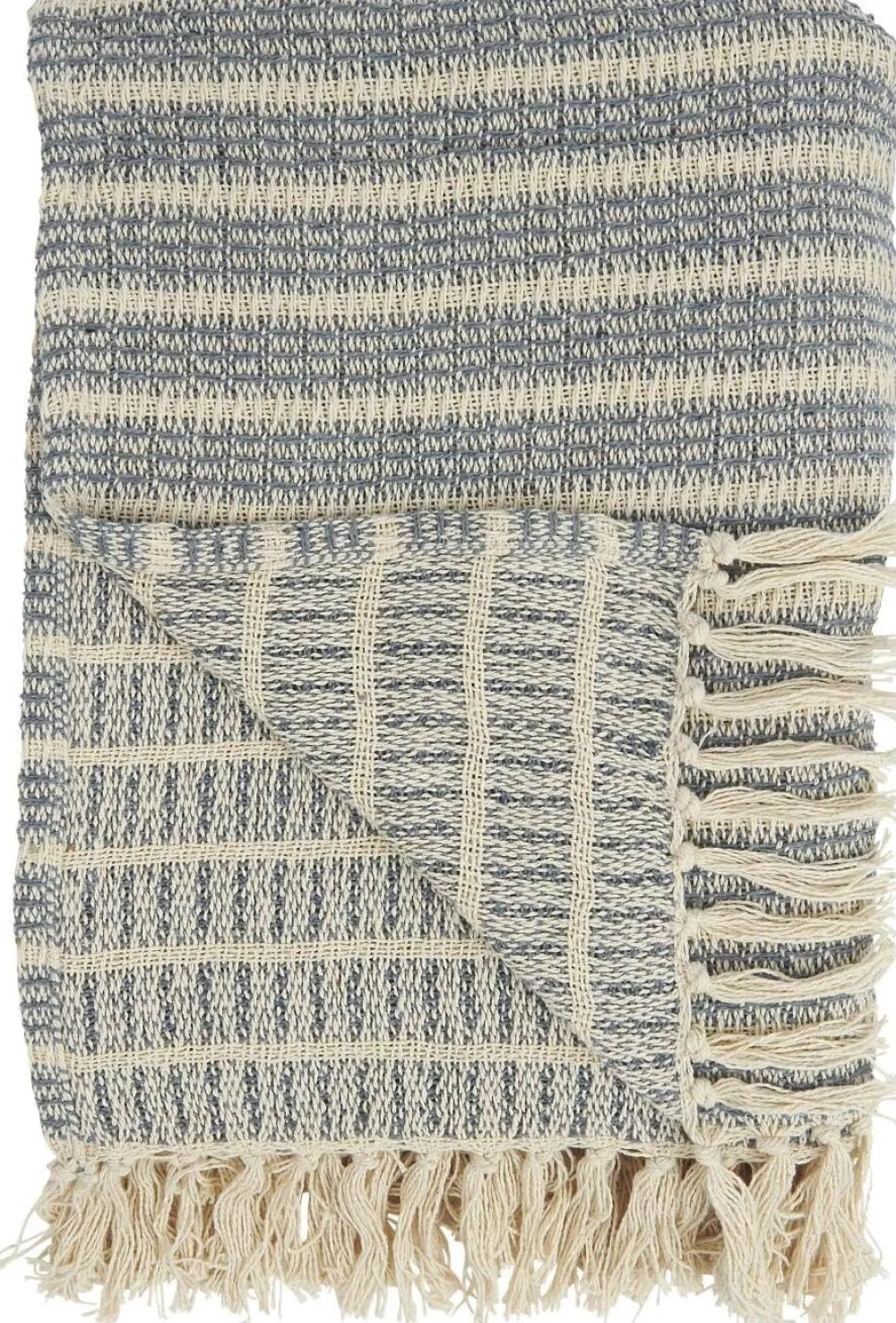 IB Laursen Garten-Textilien|Decken & Plaids-Decke mit Streifenmuster und Fransen