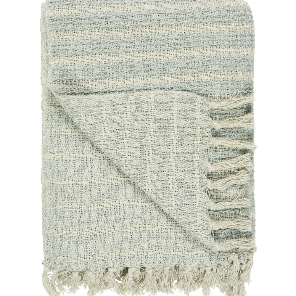 IB Laursen Garten-Textilien|Decken & Plaids-Decke mit Streifenmuster und Fransen