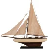 IB Laursen Deko-Objekte & Figuren-Deko Segelschiff mit leinenfarbigen Segeln