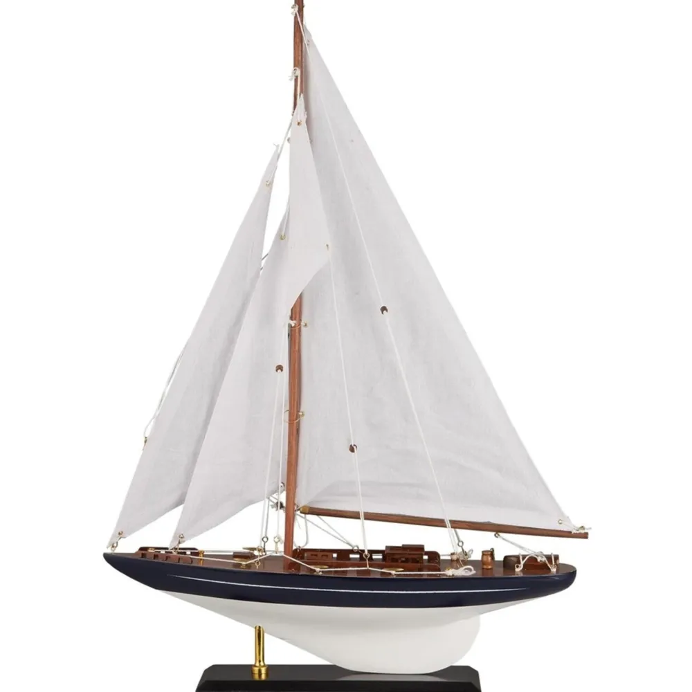 IB Laursen Deko-Objekte & Figuren-Deko Segelschiff mit leinenfarbigen Segeln