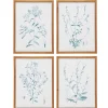IB Laursen Bilderrahmen|Wanddekoration-4er Set Bilder mit Blumenmotiv in Holzrahmen