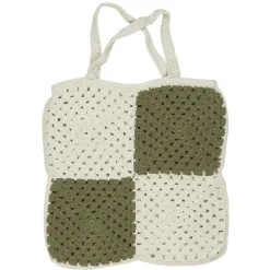 IB Laursen Schmuck & Accessoires|Taschen-Gehäkelte Tasche mit Karomuster