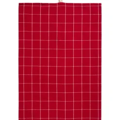 IB Laursen Weihnachtsdeko-Geschirrtuch Silja rot mit Karos