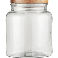 IB Laursen Vorratsgläser|Küchenaufbewahrung-Glas Behälter mit Holzdeckel