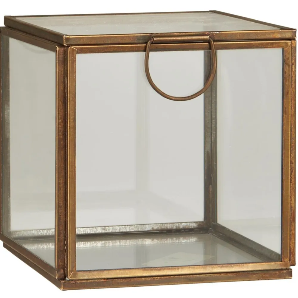 IB Laursen Bad-Aufbewahrung|Glasboxen-Glasbox mit Metallrahmen