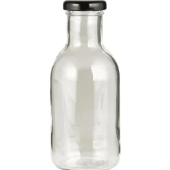 IB Laursen Flaschen & Thermoskannen|Vorratsgläser-Glas-Flasche mit schwarzem Schraubdeckel
