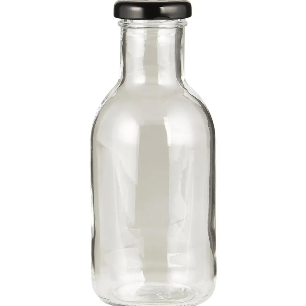 IB Laursen Flaschen & Thermoskannen|Vorratsgläser-Glas-Flasche mit schwarzem Schraubdeckel