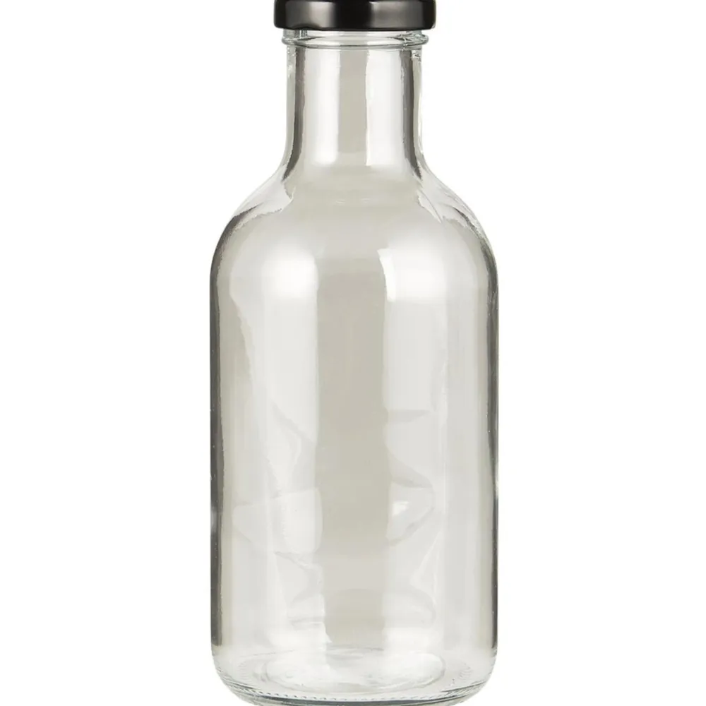 IB Laursen Flaschen & Thermoskannen|Vorratsgläser-Glas-Flasche mit schwarzem Schraubdeckel