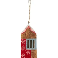 IB Laursen Weihnachtsdeko-Haus Aufhänger aus Mangoholz