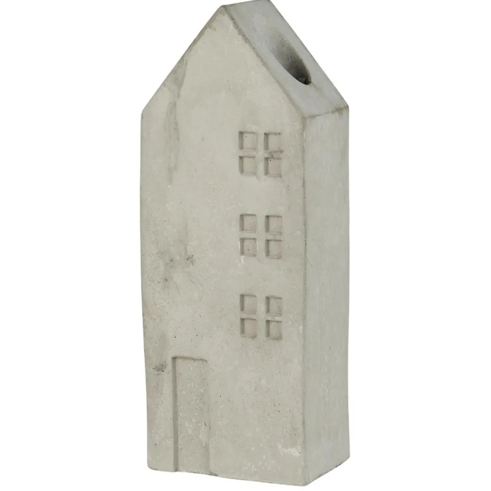 IB Laursen Weihnachtsdeko|Kerzenhalter Für Stabkerzen-Haus für Stabkerze aus Beton