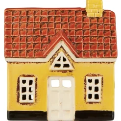 IB Laursen Lichthäuser, Keramik-Häuschen|Teelichthalter-Keramik Haus für Teelicht My Home Town gelb