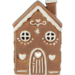 IB Laursen Lichthäuser, Keramik-Häuschen|Weihnachtsdeko-Keramikhaus Lichthaus Stillenat Lebkuchen Look