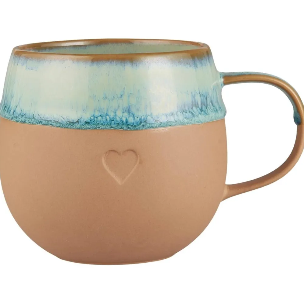 IB Laursen Geschirr & Tischdeko Skandinavisch|Becher, Tassen & Cups-Keramik Tasse mit Henkel Heart, runde Form