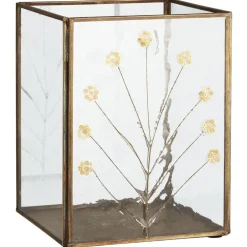 IB Laursen Kerzenhalter Für Stumpenkerzen-Kerzenhalter mit Paillettenblumen