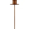 IB Laursen Kerzenhalter Mit Spieß|Kerzenhalter Für Stabkerzen-Kerzenhalter mit 1-Spieß für Ø 2,2 cm Kerze
